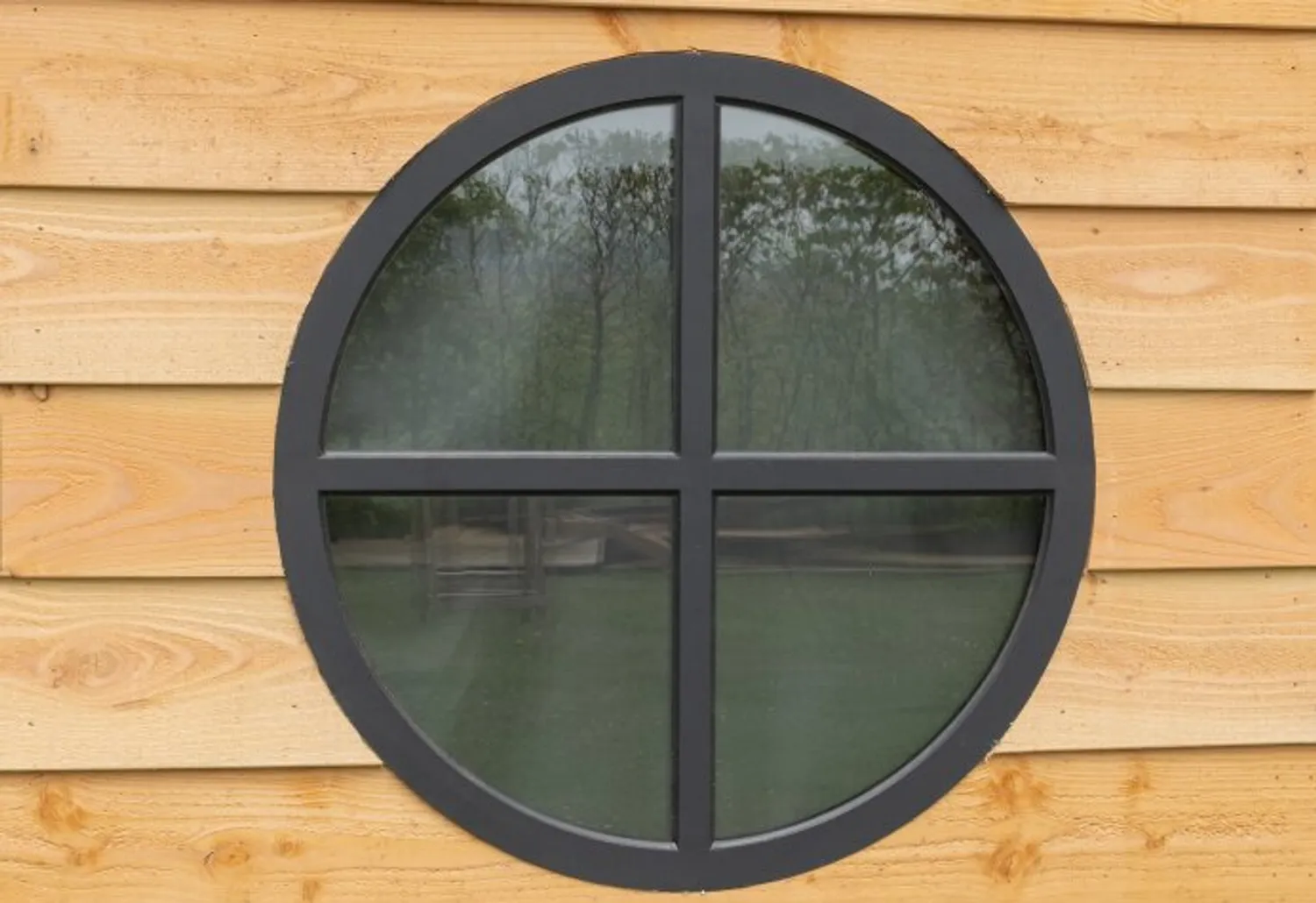 Metalen raam vast dubbelglas ø80x4cm - HouthandelOnline