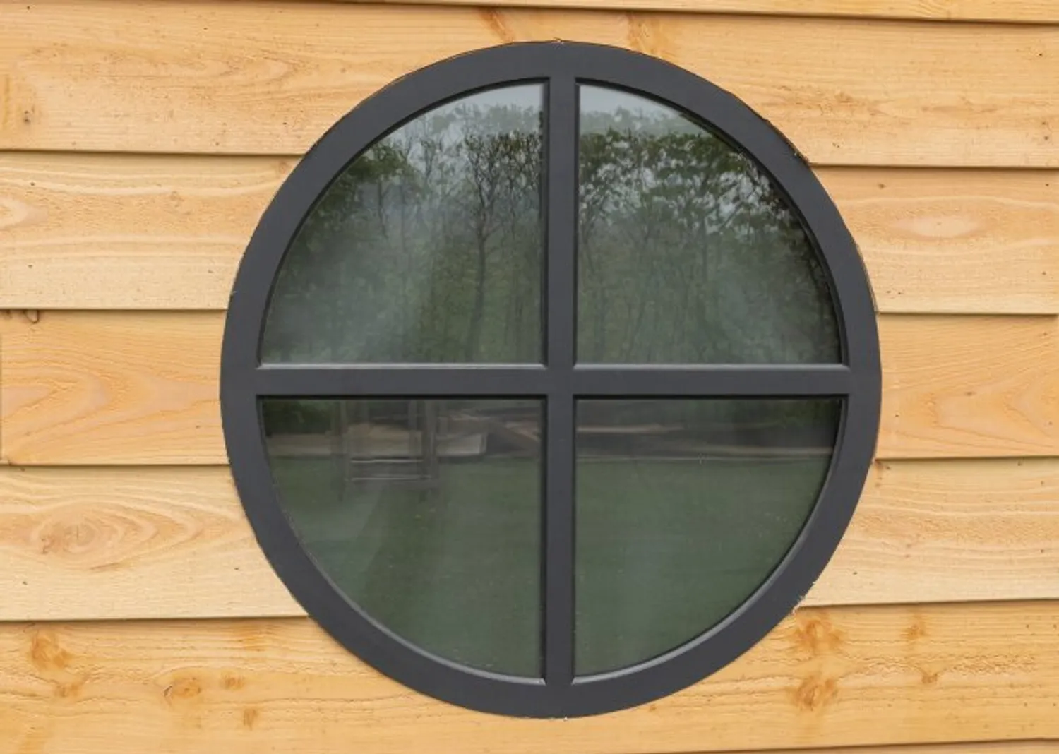Metalen raam vast rond enkelglas ø80x6cm - HouthandelOnline