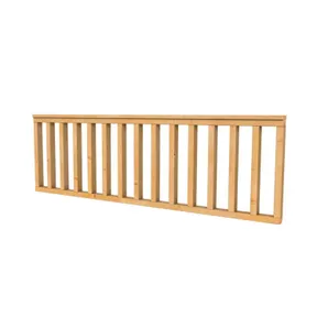 Douglas verandahek met rechte stijlen 228.5x73cm onbehandeld