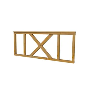 Douglas verandahek met kruis 178.5x73cm geïmpregneerd