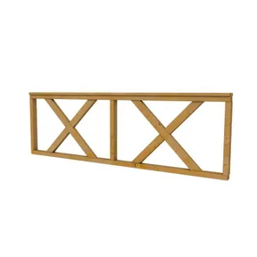 Douglas verandahek met kruis 228.5x73cm geïmpregneerd
