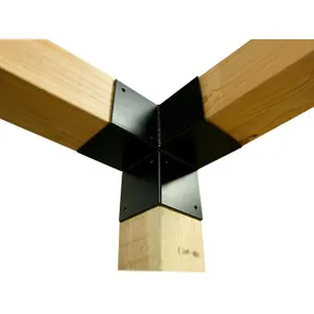 3-Hoek verbinding verzinkt 85x85mm voor palen 85-110mm zwart