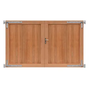 Hardhouten dubbele poortdeur 300x180cm inclusief beslag