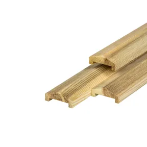 Afdeklat Grenen hout 35x85mm geschaafd groen geïmpregneerd