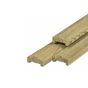 Afdeklat Grenen hout 45x88mm geschaafd groen geïmpregneerd