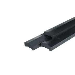 Afdeklat Vuren 35x85mm geschaafd zwart geïmpregneerd (gespoten)