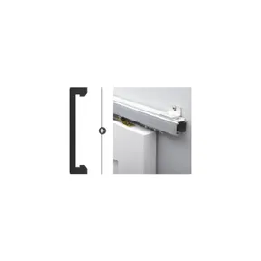 Schuifdeur systeem Alfa aluminium 200cm met deurgreep Tupelo 30 mat zwart