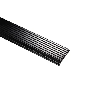 Aluminium knelprofiel 2500x50mm - Zwart