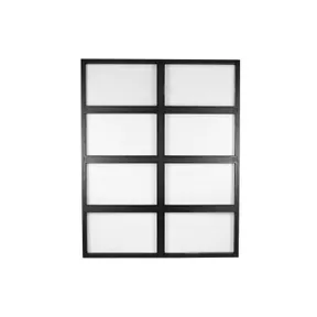 Aluminium kozijn steel look 178,5x224x4,5cm RAL 9005 veiligheidsglas