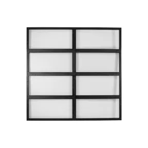 Aluminium kozijn steel look 228,5x224x4,5cm RAL 9005 veiligheidsglas