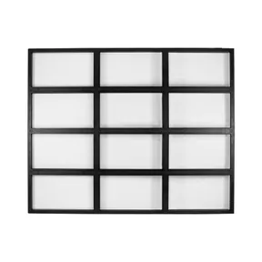 Aluminium kozijn steel look 278,5x224x4,5cm RAL 9005 veiligheidsglas