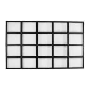 Aluminium kozijn steel look 371x224x4,5cm RAL 9005 veiligheidsglas
