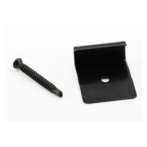 Composiet vlonderplank beginclip, RVS Zwart - set à 50 stuks (incl. schroef)
