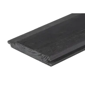 Channelsiding Vuren 19x146mm (werkend 131mm) fijnbezaagd zwart gespoten