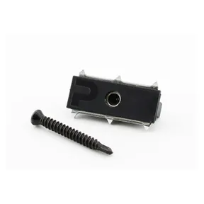 Composiet vlonderplank clip, RVS Zwart - set à 100 stuks (incl. schroef)