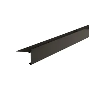 Daktrim aluminium 60x64mm 250cm zwart