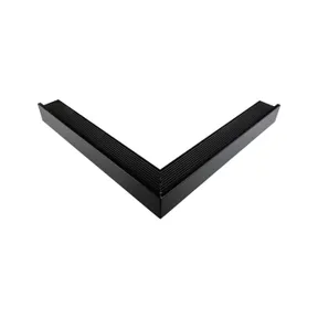 Daktrim aluminium buitenhoek 60x64mm 800mm zwart