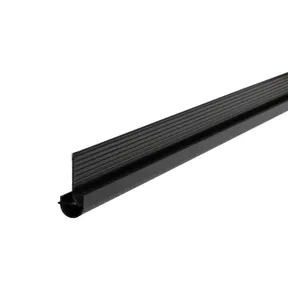 Daktrim aluminium kraal 26x40mm 250cm zwart