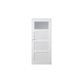Binnendeur Accent SKS 1235-C1 met blank facetglas wit RAL9010
