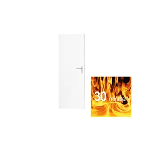 Boarddeur Vlak SKB 292 volspaan vulling 30 minuten brandwerend 40mm voorgelakt RAL 9010 opdek
