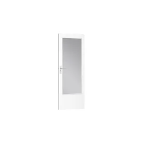 Boarddeur Vlak SKB 296 volspaan vulling met grote glasopening voorgelakt RAL 9010 excl. glas opdek