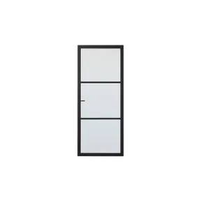 Binnendeur SSL 4003 met blankglas zwart RAL 9011 