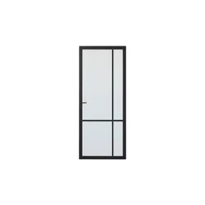 Binnendeur SSL 4007 met blankglas zwart RAL 9011