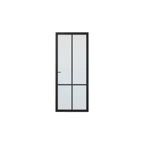 Binnendeur SSL 4008 met blankglas zwart RAL 9011