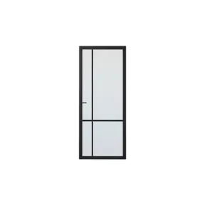 Binnendeur SSL 4009 met blankglas zwart RAL 9011