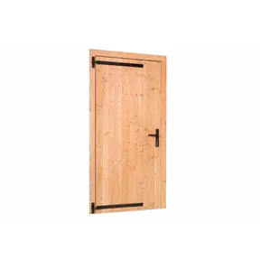 Douglas deur linksdraaiend buitenmaat - 100x205cm met zwart deurbeslag