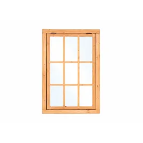 Douglas uitzetraam met enkelglas en zwart raambeslag - buitenmaat 100x155,4cm