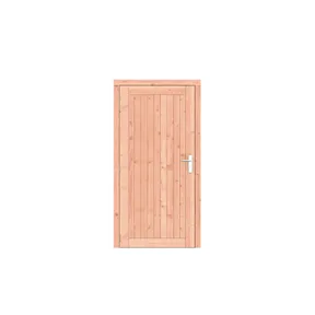 Deur Douglas hout linksdraaiend- buitenmaat 108x209cm met RVS deurbeslag