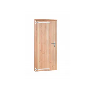 Deur Douglas hout linksdraaiend buitenmaat 90x201cm met RVS deurbeslag