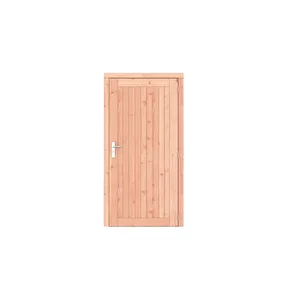 Deur Douglas hout rechtsdraaiend - buitenmaat 108x209cm met RVS deurbeslag