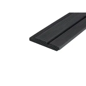 Dubbel Rhombus profiel Douglas hout 19x130mm (werkend 19x120mm) zwart 