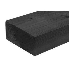 Balk Douglas hout 70x200mm fijnbezaagd zwart geïmpregneerd (gedompeld)