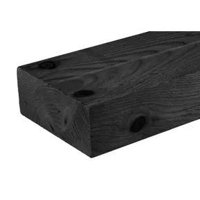 Balk Douglas hout 75x175mm fijnbezaagd zwart geïmpregneerd (gedompeld)