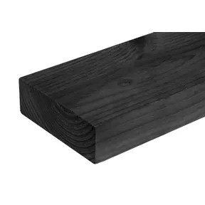 Balk Douglas hout 50x150mm fijnbezaagd zwart (gedompeld)