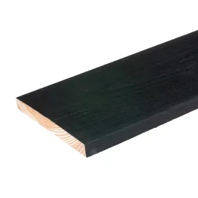 Potdekselplank Douglas hout 22x150mm fijnbezaagd zwart geïmpregneerd (gedompeld)