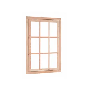Uitzetraam Douglas hout buitenmaat 89,8x136,3cm met glas en kozijn