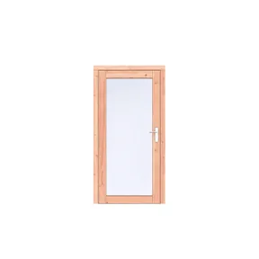 Deur Douglas hout volglas linksdraaiend - buitenmaat 108x209cm met RVS deurbeslag