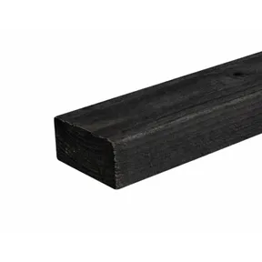 Douglas regel 50x100mm fijnbezaagd zwart geïmpregneerd (gedompeld) 