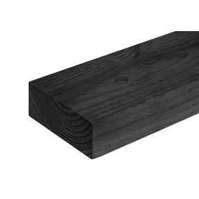 Balk Douglas hout 70x150mm fijnbezaagd zwart geïmpregneerd (gedompeld)