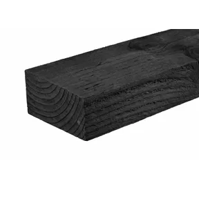 Balk Douglas hout 70x150mm fijnbezaagd zwart geïmpregneerd (gedompeld)