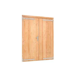 Dubbele deur Douglas - buitenmaat 185x205cm incl. RVS deurbeslag