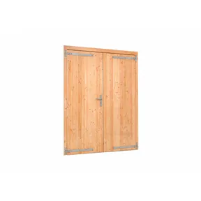 Dubbele Douglas deur 225,4x215cm incl. RVS deurbeslag