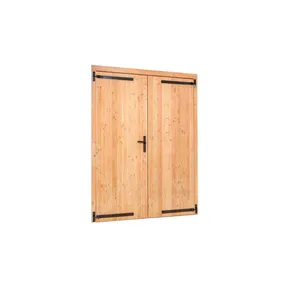Dubbele Douglas deur 225,4x215cm incl. zwart deurbeslag