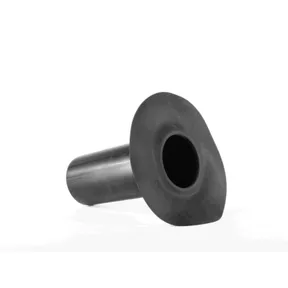 EPDM dakdoorvoer onderuitloop ø125x300mm - Zwart