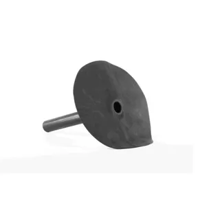 EPDM dakdoorvoer onderuitloop ø40x300mm - Zwart