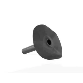 EPDM dakdoorvoer onderuitloop ø50x300mm - Zwart